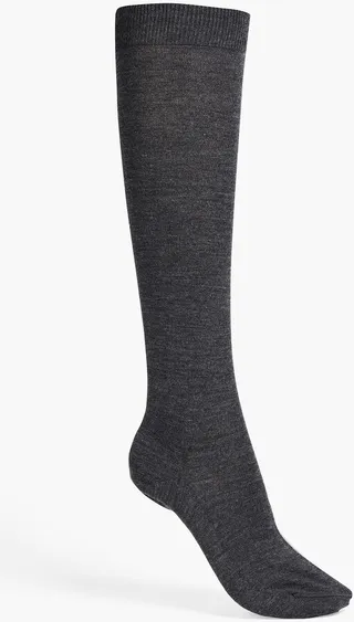 Mélange wool and cashmere-blend socks