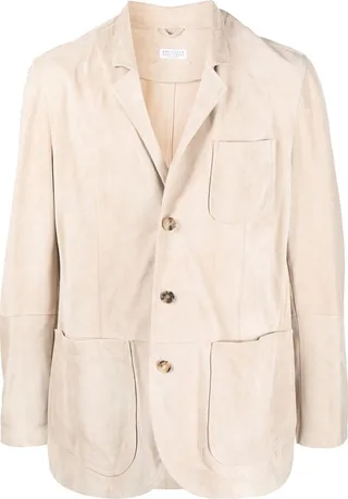 Button-Up Leather Jacket