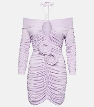 Ruched off-shoulder minidress