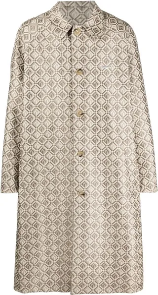 Moon Diamant logo jacquard coat