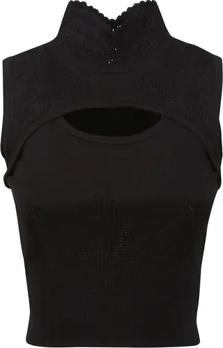 Pinko Openwork Turtleneck Top