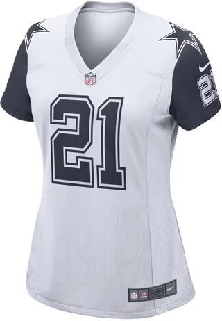 Nike Women's NFL Dallas Cowboys (Ezekiel Elliott) Game Football Jersey in White