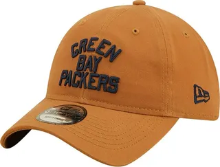 Men's New Era Brown Green Bay Packers Wordmark Core Classic 2.0 9TWENTY Adjustable Hat