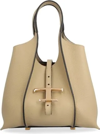 Tod's Timeless Logo Plaque Tote Bag
