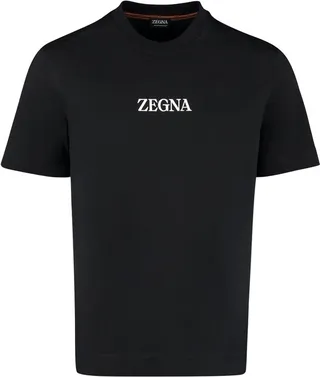 Ermenegildo Zegna Logo Printed Crewneck T-Shirt