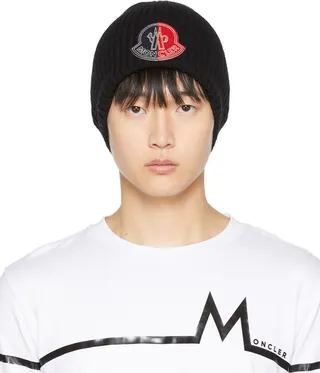 Moncler Genius 2 Moncler 1952 Black Logo Beanie