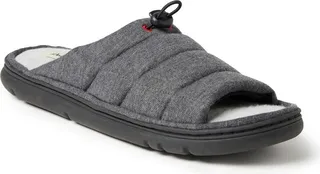 Dearfoams Men's Adrian Quilted Sweatshirt Slide Slippers