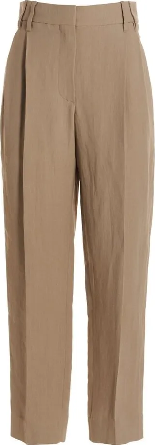 Brunello Cucinelli Straight Leg Pleated Pants
