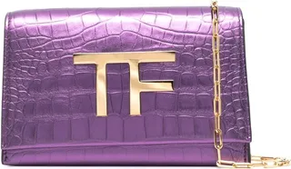crocodile-embossed TF crossbody bag