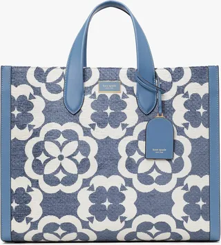 Kate Spade Spade Flower Monogram Manhattan Chenille Large Tote