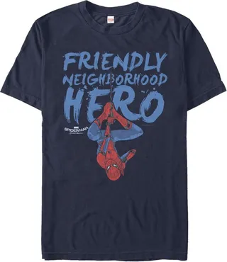 Men's Marvel Spider-Man: Homecoming Friendly Hero T-Shirt - Navy Blue - Medium