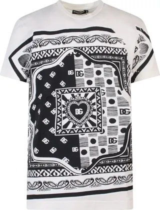 Dolce & Gabbana Bandana Printed Crewneck T-Shirt