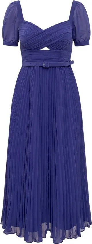 Self-Portrait Chiffon Midi Dress