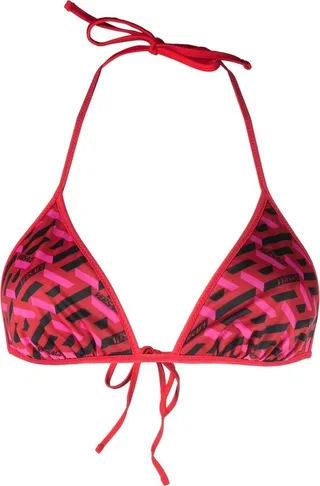 Logo-Print Bikini Top