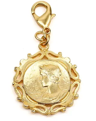 Roman Coin Chain Locket Charm