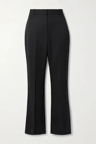 Nili Lotan - Corette Cropped Wool-gabardine Straight-leg Pants - Black