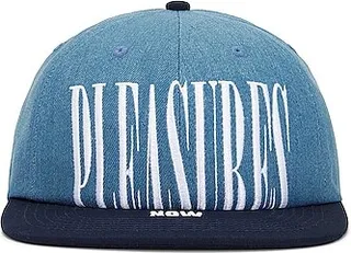 Pleasures Stretch Snapback in Bue