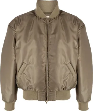 Zip-Up Wool-Blend Bomber Jacket