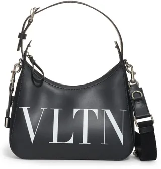 Small VLTN Leather Hobo Bag