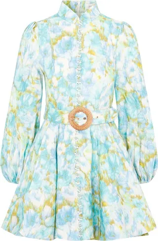 Zimmermann Tie-Dyed Belted Mini Dress