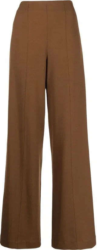 High-Waisted Straight Trousers