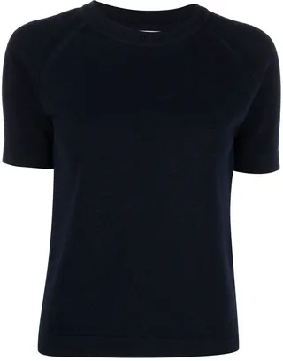 Short-Sleeve Cashmere Knit Top