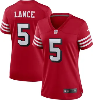 Women's Nike Trey Lance Scarlet San Francisco 49ers Alternate Game Jersey
