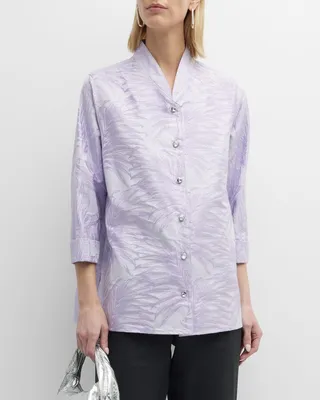 Polished Palms Jacquard Shirt