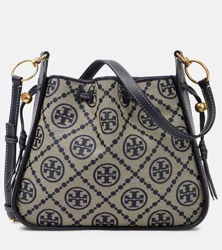 Bell jacquard shoulder bag