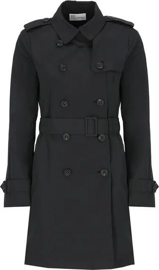 Taffetas Double-breasted Trench