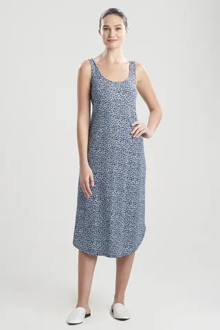 Leo-Printed Cotton Jersey Gown