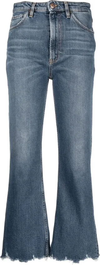 High-Waisted Slim-Cut Jeans