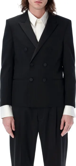 Saint Laurent Double-Breasted Long-Sleeved Jacket