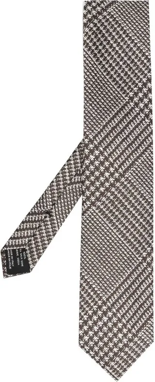 Check-Pattern Silk Tie