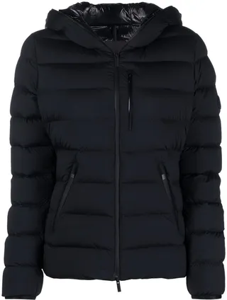 Herbe padded hooded short jacket