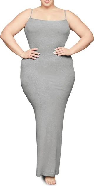 Ribbed Long Slipdress