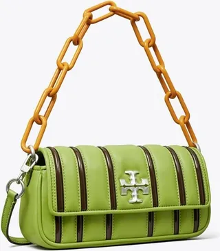 Small Kira Bombé Stripe Flap Shoulder Bag
