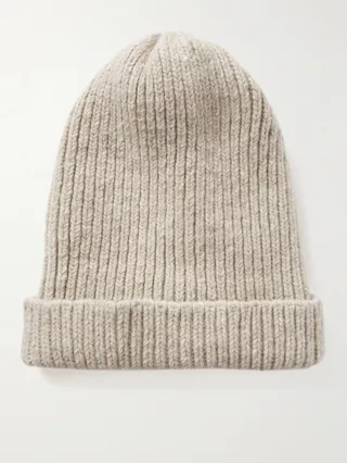 Allen Ribbed Virgin Wool and Cashmere-Blend Beanie