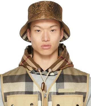 Burberry Fur Print Bucket Hat