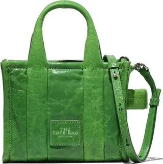 micro The Tote crinkled leather bag