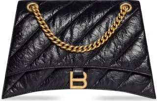 Crush quilted shoulder bag