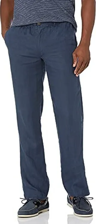 Amazon Brand - 28 Palms Men's Relaxed-Fit Linen Pant with Drawstring
