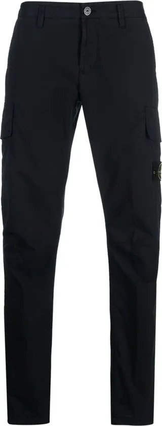 Logo-Patch Slim-Cut Trousers