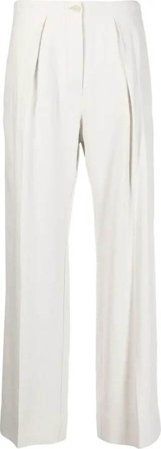 Pressed-Crease Straight Trousers