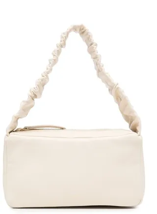 Gathered-Handle Leather Tote