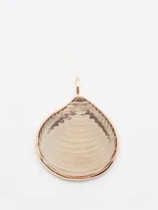 Venus Shell Rose-quartz & 18kt Rose-gold Charm