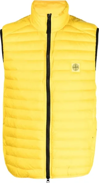 Tape-Detailing Quilted Gilet
