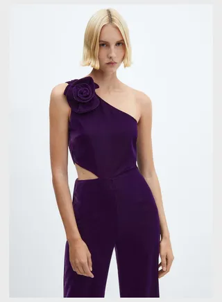 One Shoulder Side Cut Out Jumpsuit