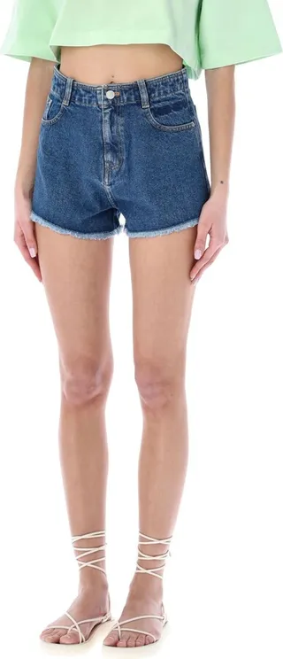 Blue Cotton Denim Shorts By Kenzo. Featurin