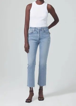Sacha Wide Leg Jean in Semitropic